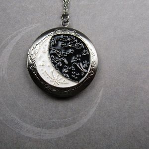 Celestial Moon Zodiac Photo Locket Necklace